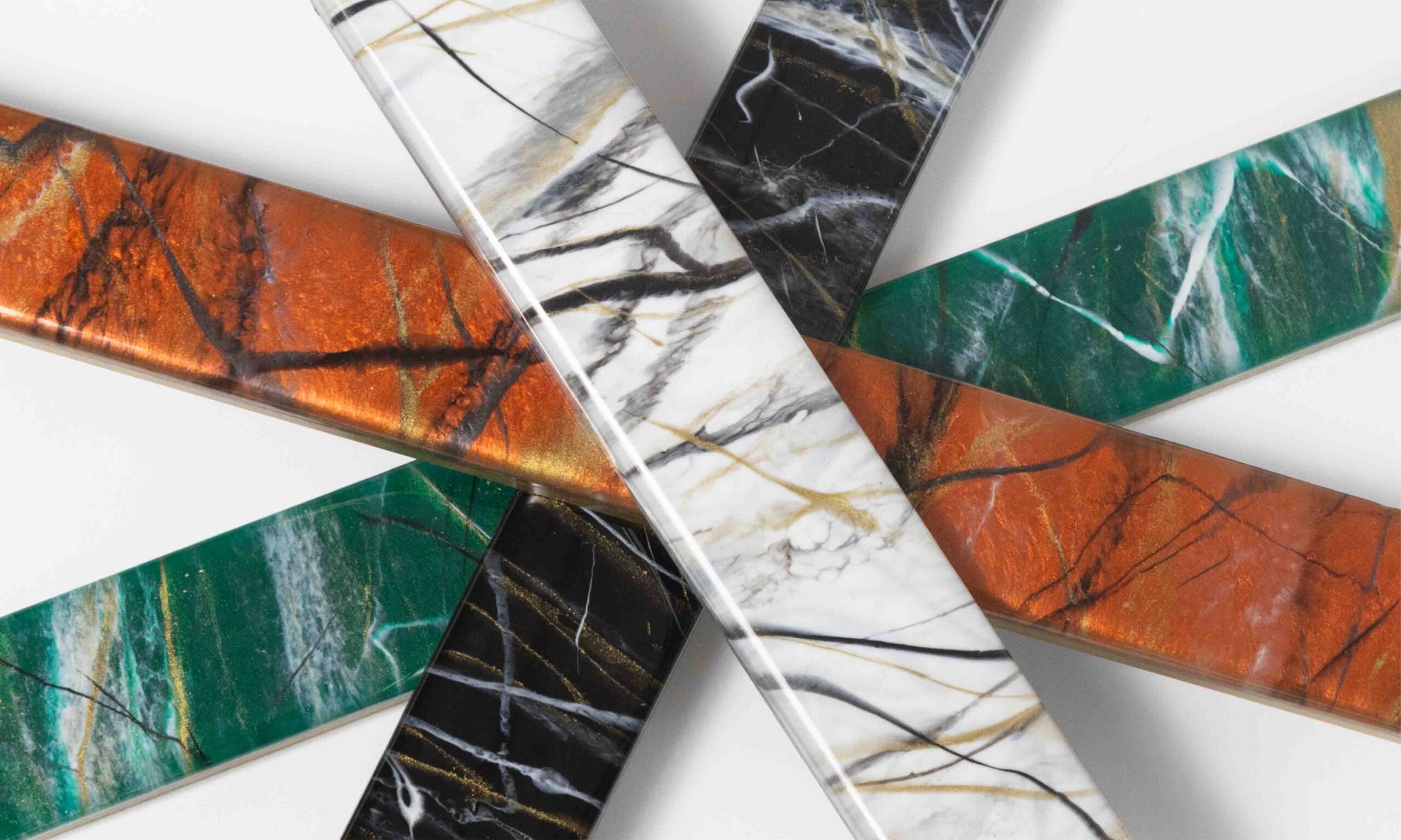ETEREA varianti di colore resina epossidica — collezione Silvia Miglini per Sartirani